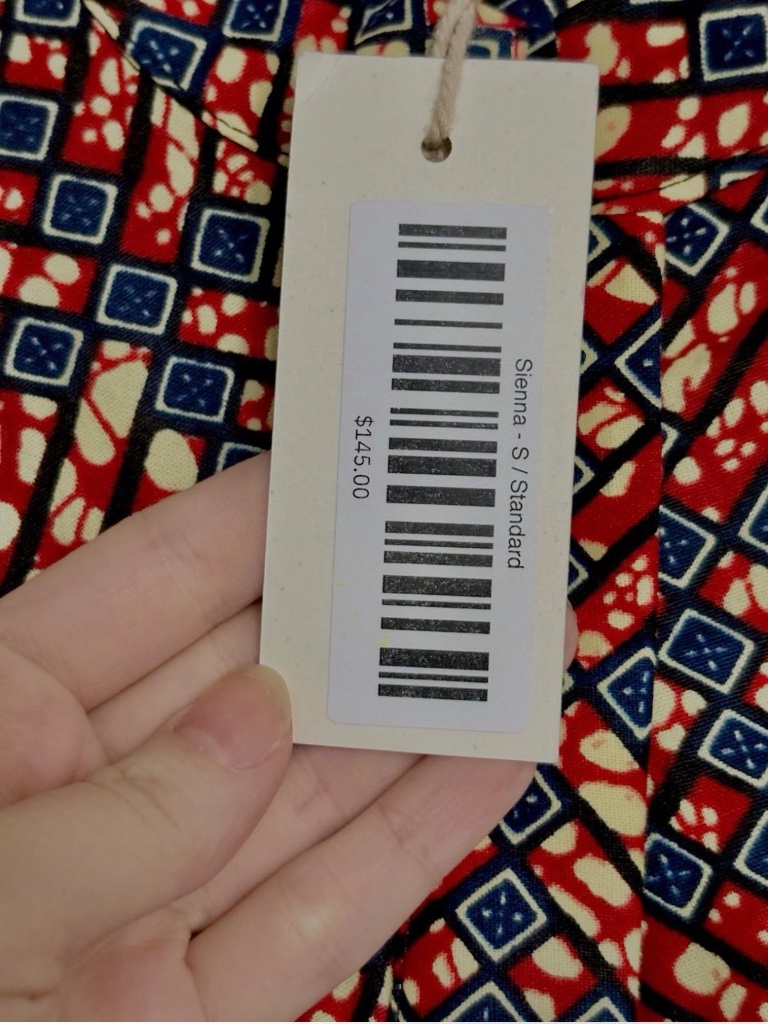 Zuri 100% Cotton Midi Shirt Dress Size S Summer Vacation Made In Kenya Nwt — image 7 of 8